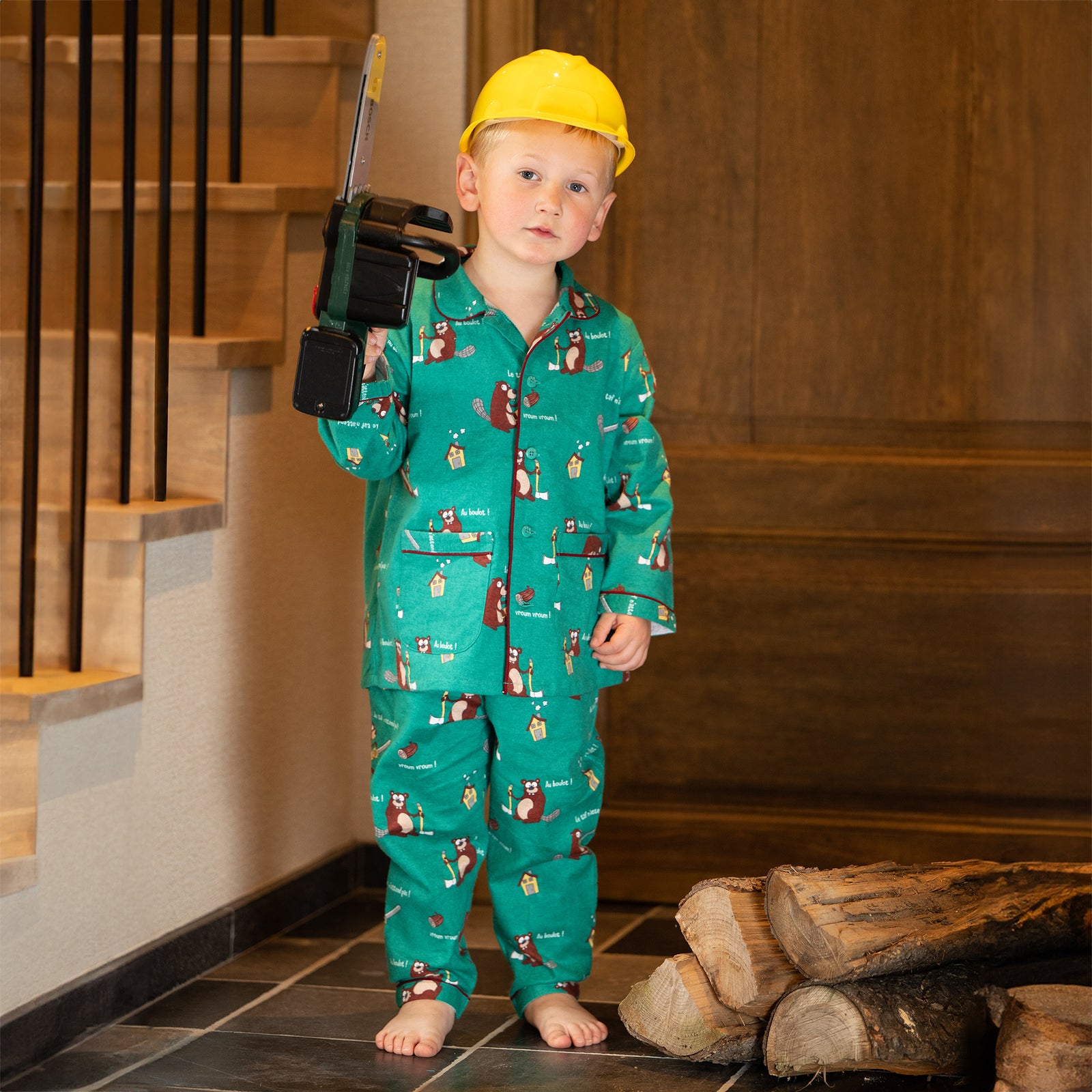 Pyjama Flannelle  - Boy/Girl - Vert 