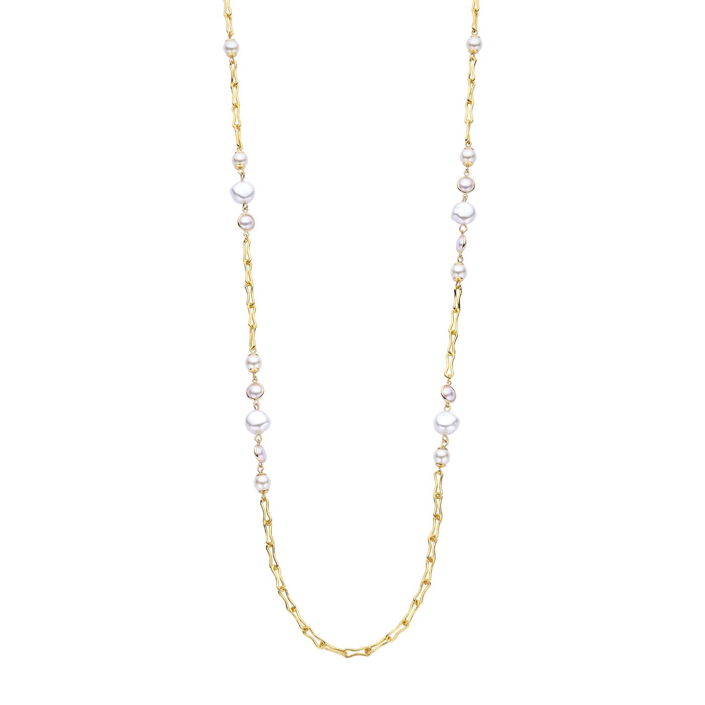 Collier - Davarolang Halsketting Goudkleurig