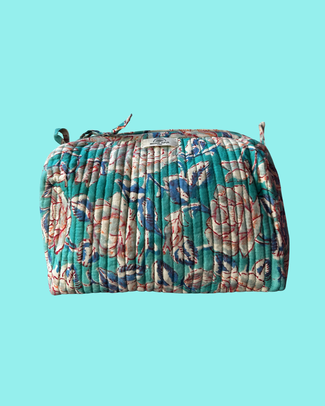 Pouch Delhi S Bleu en voile de coton