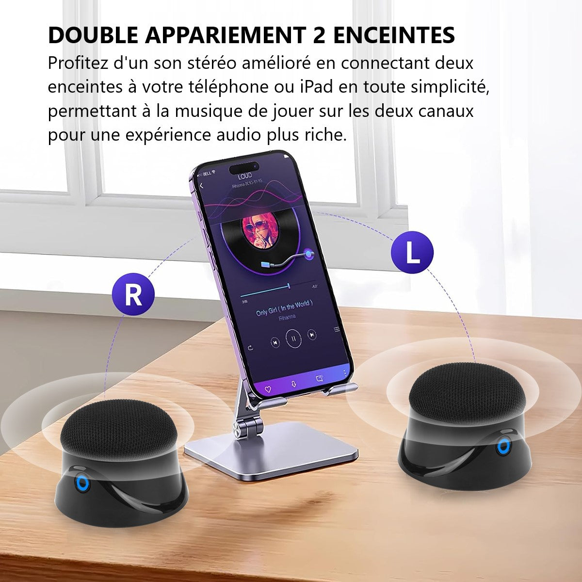 Haut-Parleur Bluetooth Magnétique - Noir