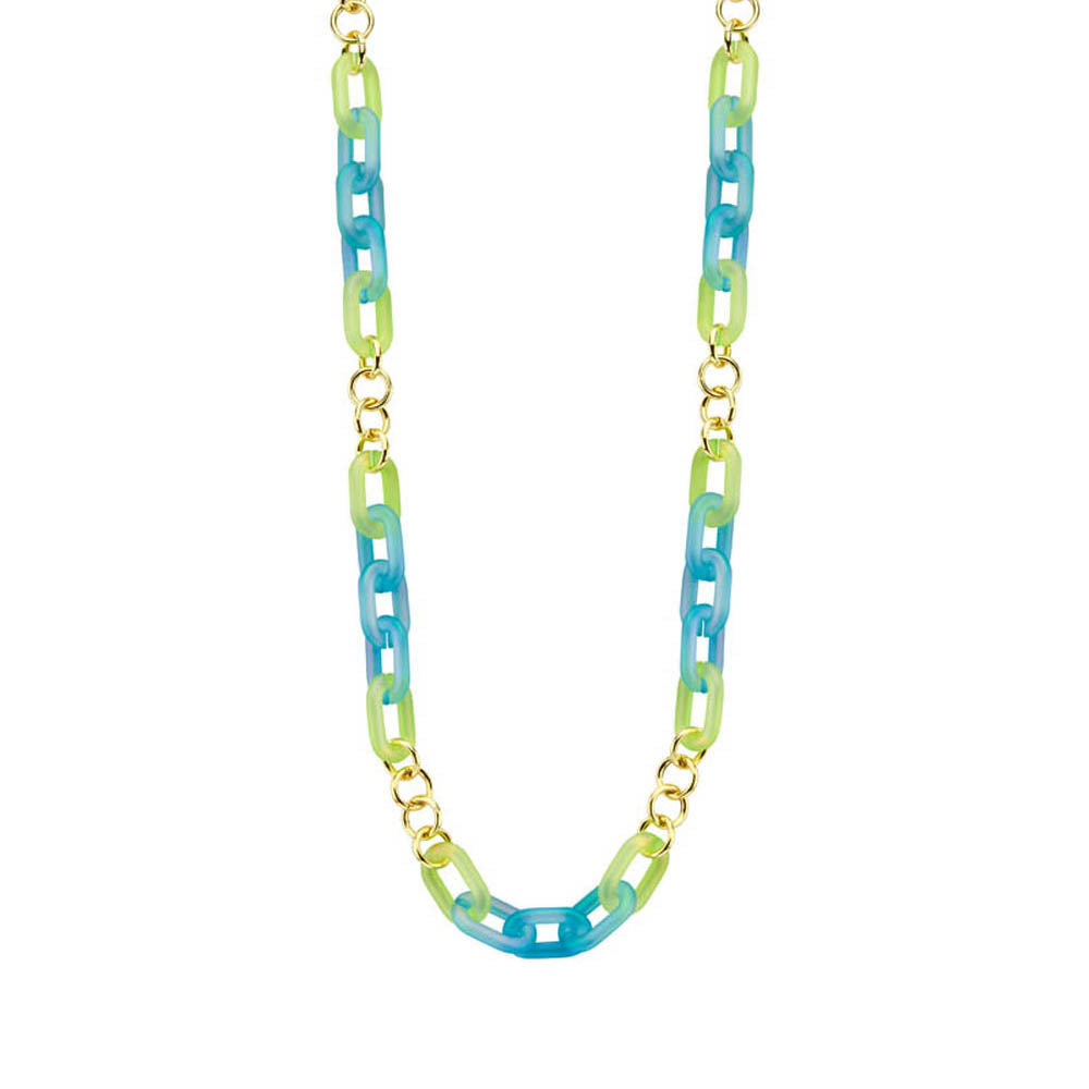 Collier - Dewikilang Bleu Clair/Lime