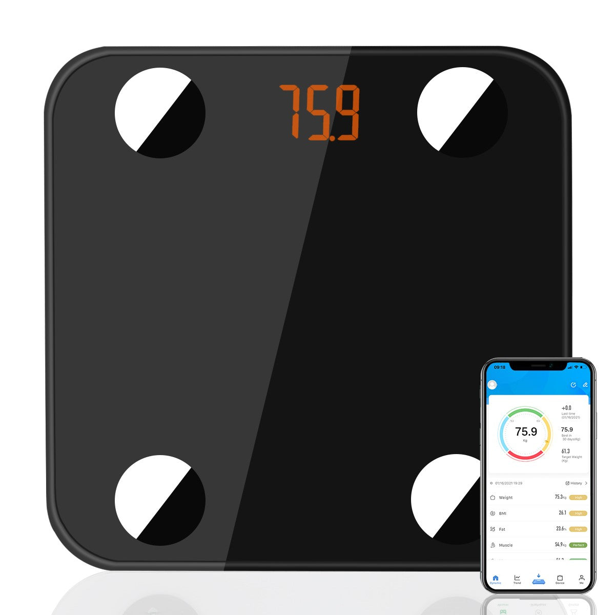 Balance Numertique Bluetooth - Noir