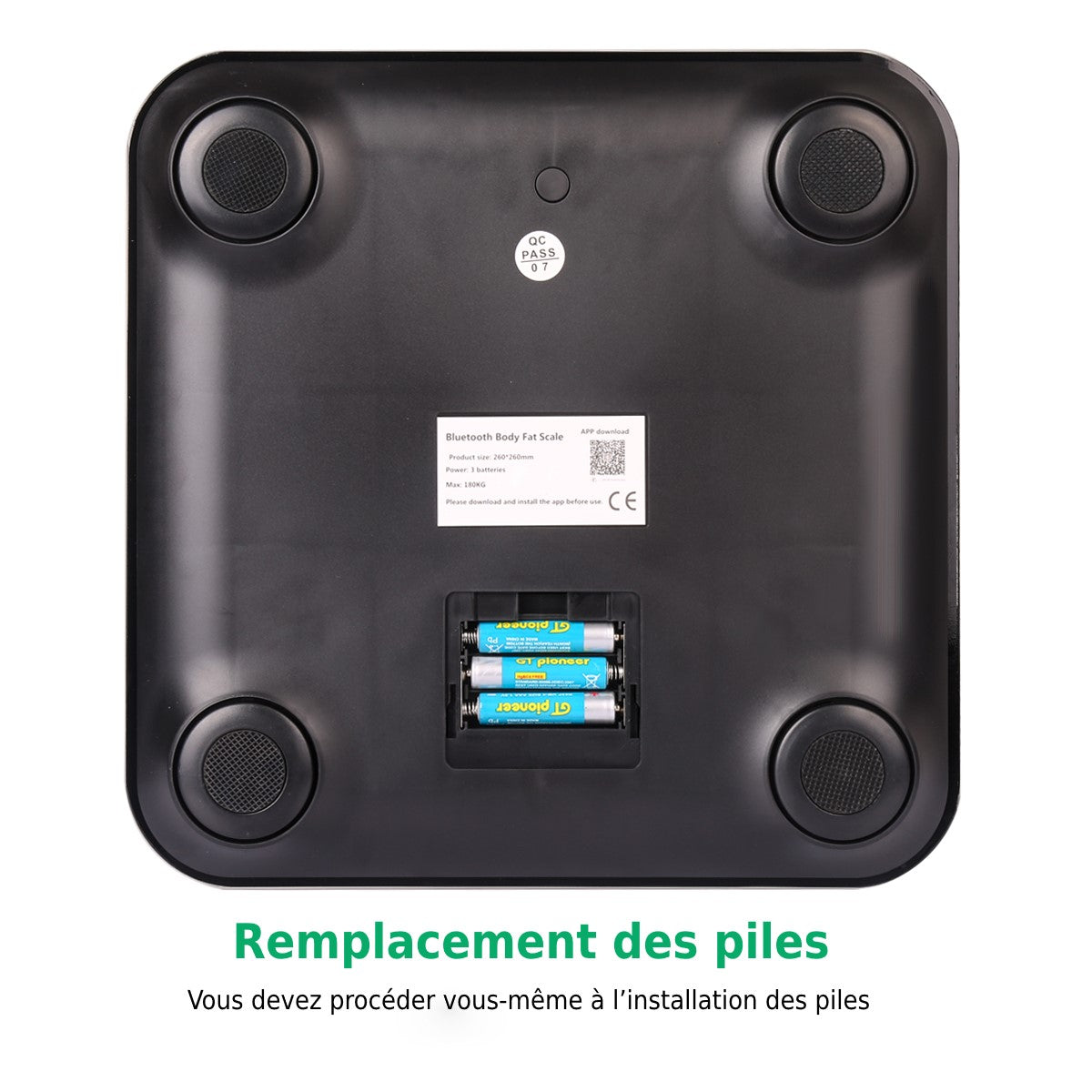 Balance Numertique Bluetooth - Noir
