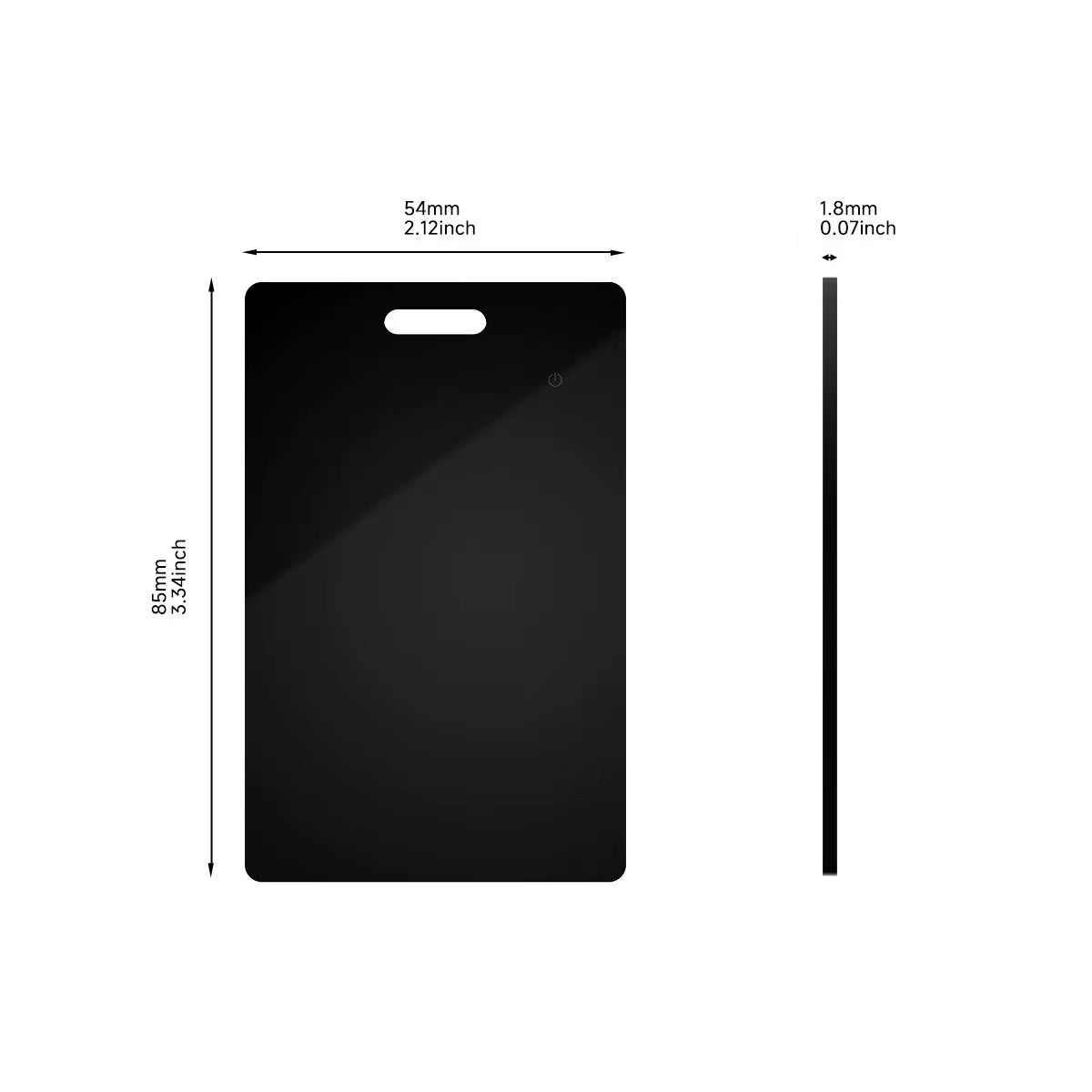 Carte De Suivi, Smart Airtag Card Compatible Avec Apple Find My (Ios Uniquement) - Noir