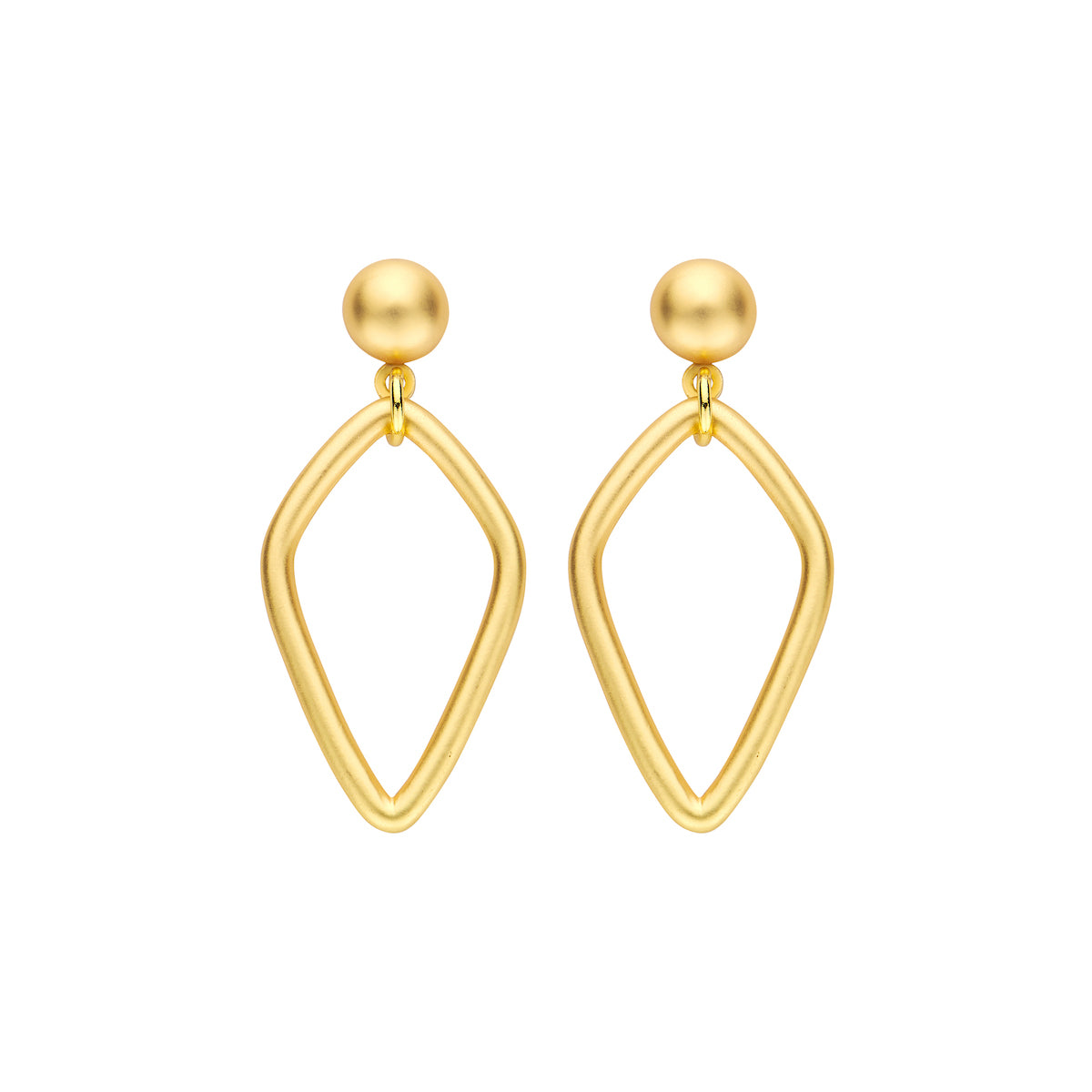 Boucles - Door D'Oreilles Doré Mat