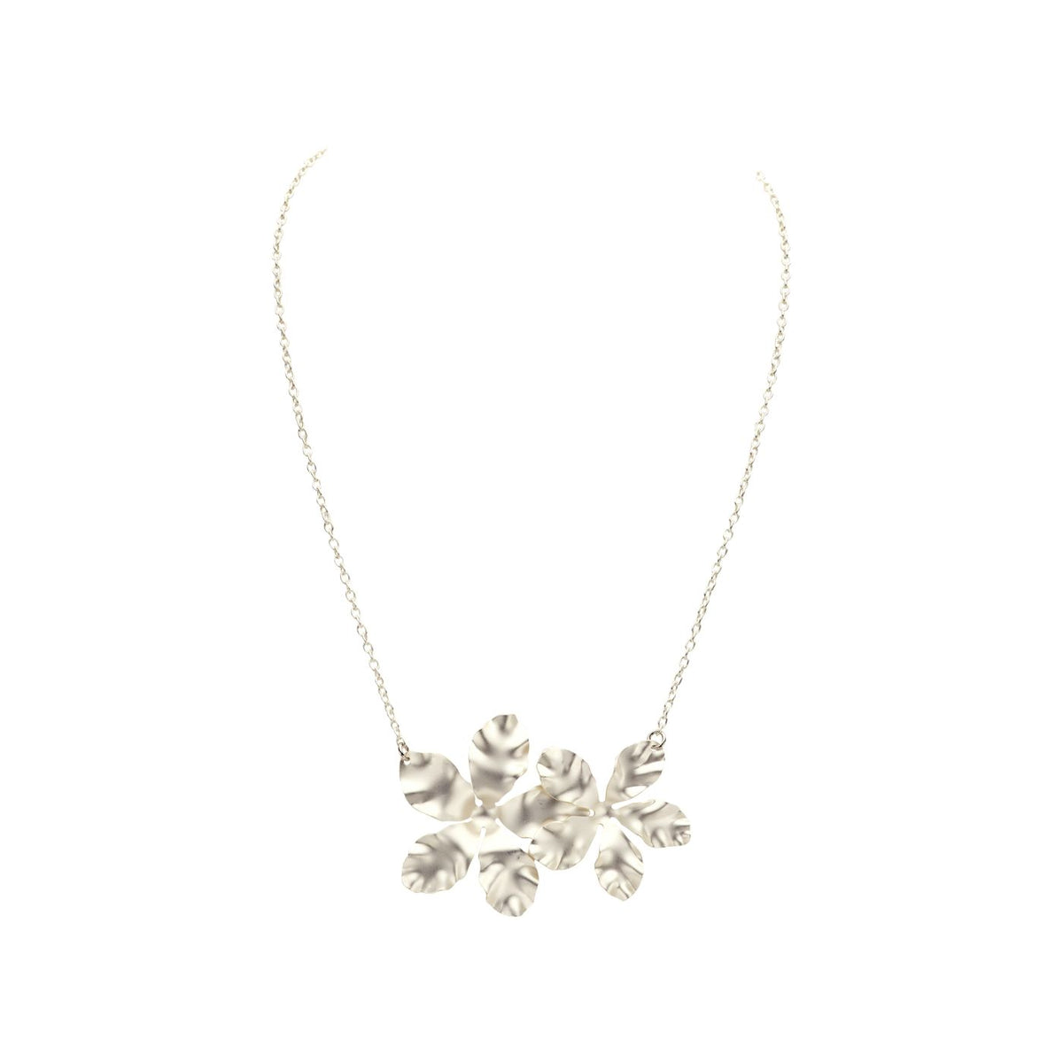 Collier - Doris Halsketting Zilverkleurig Mat