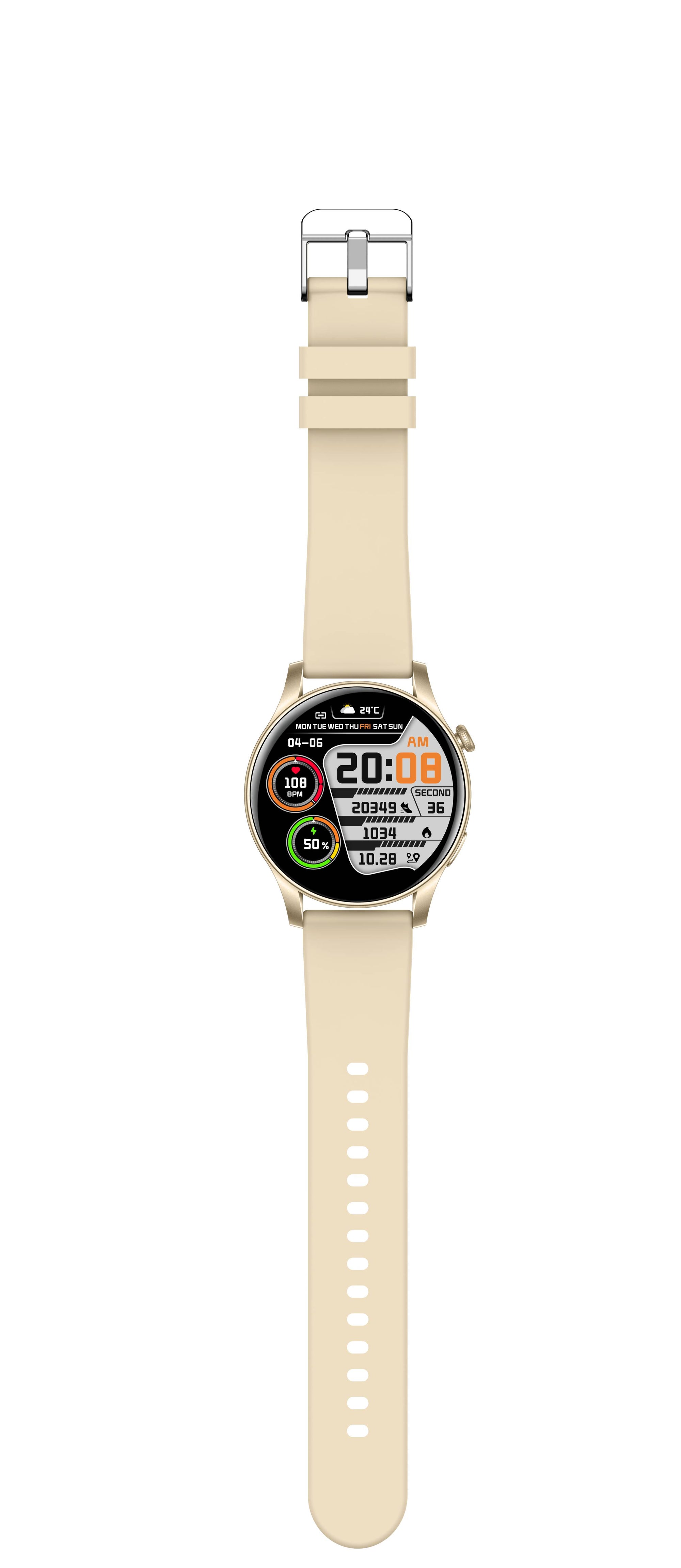 Montre Connectee Multifonctions - Or