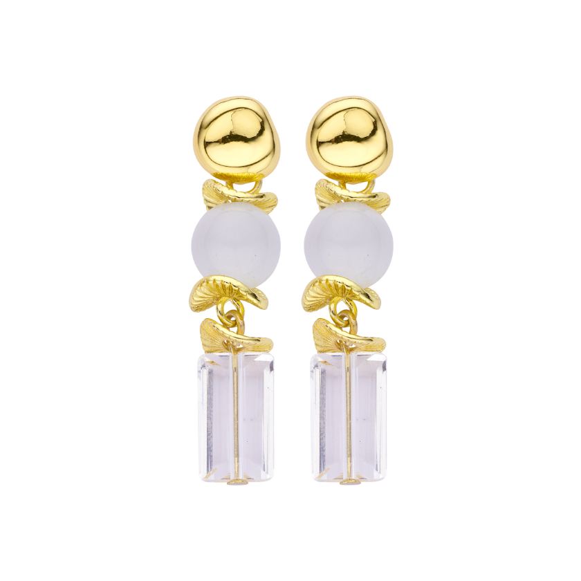Boucles D'Oreilles - Dadu Oorbellen Wit
