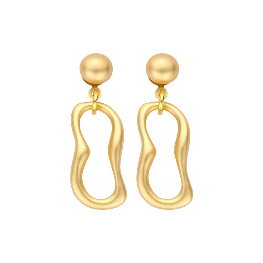 Boucles D'Oreilles - Detroit Oorbellen Goudkleurig Mat