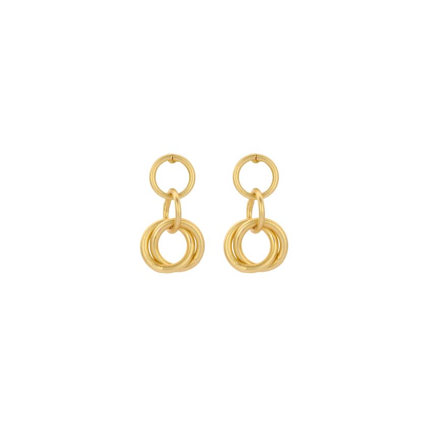 Boucles D'Oreilles - Dob112 Oorbellen Goudkleurig Mat