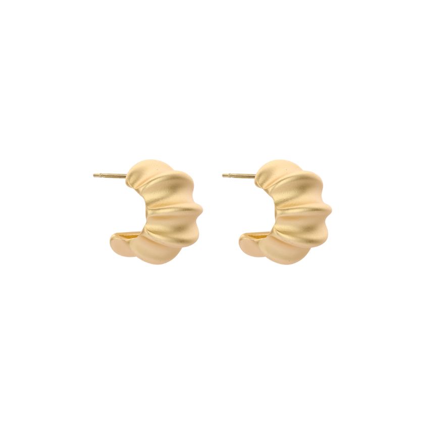 Boucles D'Oreilles - Dob117 Oorbellen Goudkleurig Mat