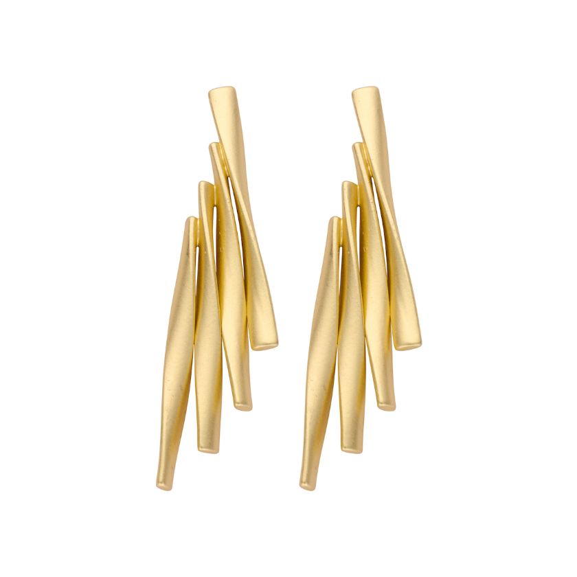 Boucles D'Oreilles - Dob121 Oorbellen Goudkleurig Mat