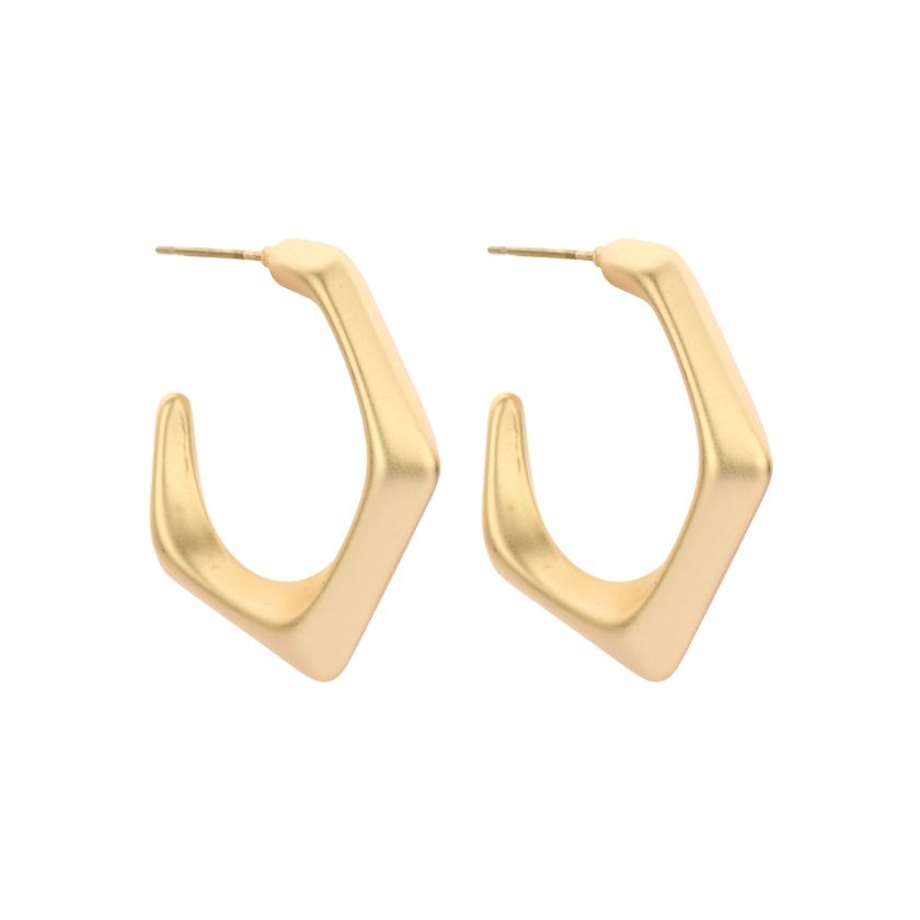 Boucles D'Oreilles - Dob123 Oorbellen Goudkleurig Mat