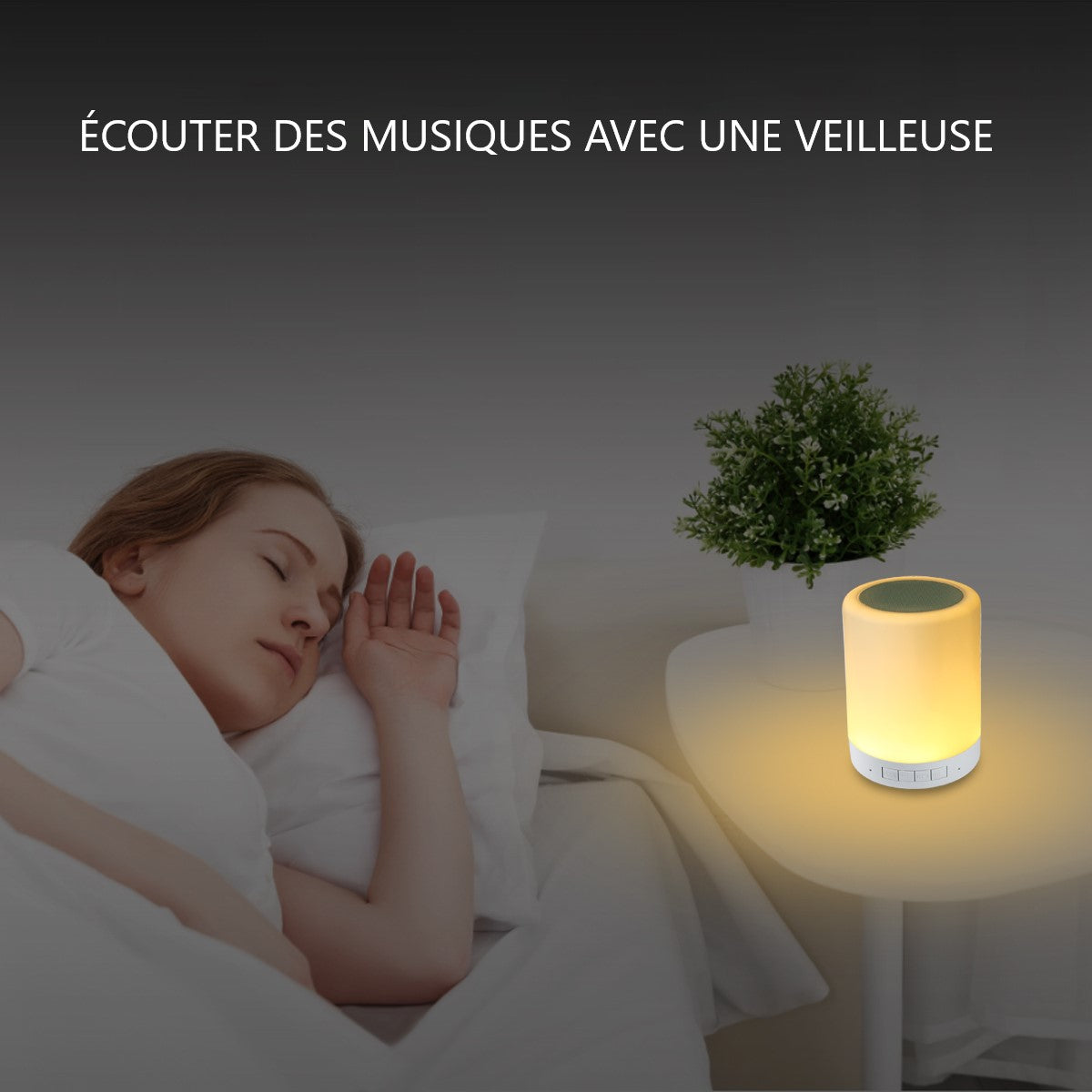 Enceinte Bluetooth Lumineuse - Blanc