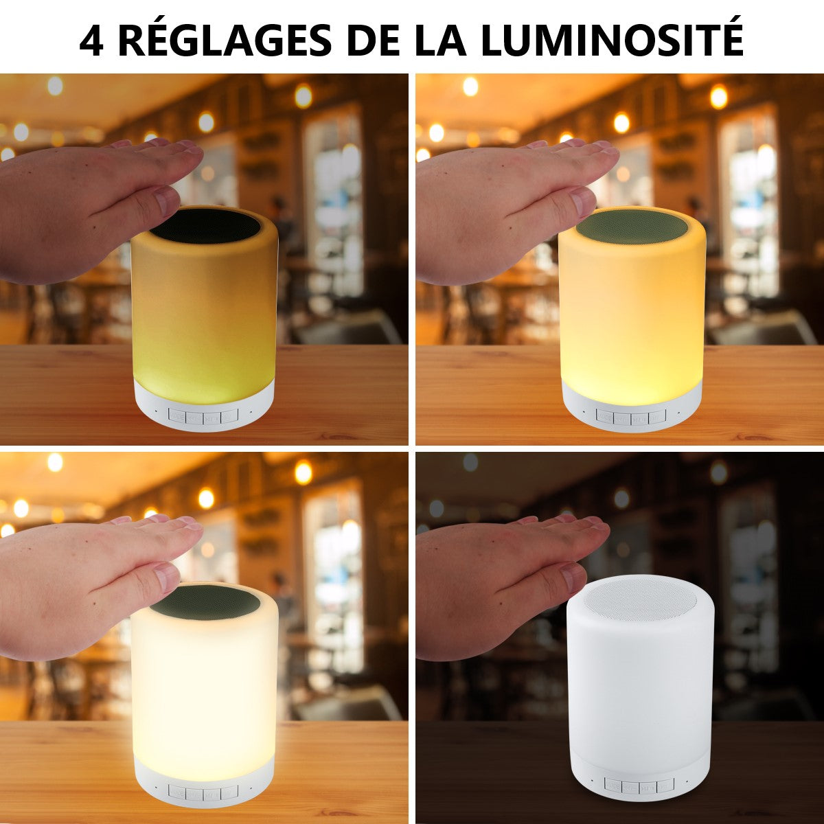 Enceinte Bluetooth Lumineuse - Blanc