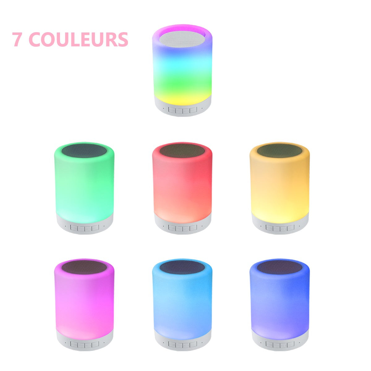 Enceinte Bluetooth Lumineuse - Blanc