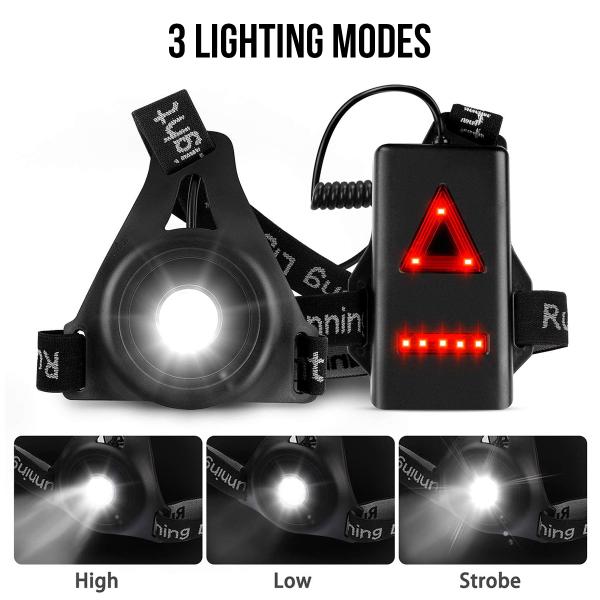 Harnais De Sport Avec Lumières Led Safelt - Noir 