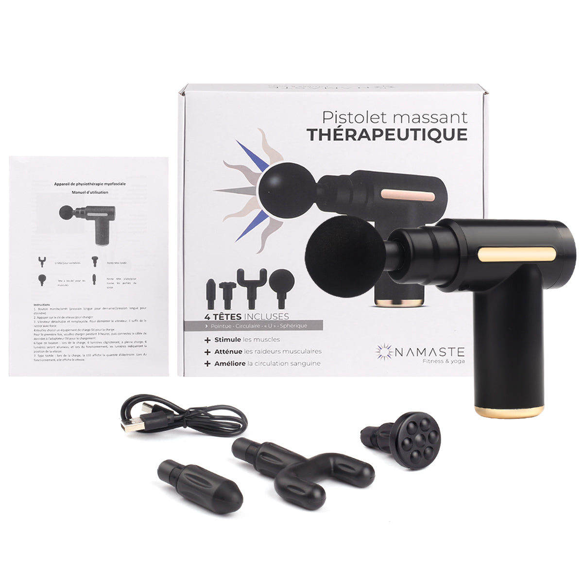 Mini Pistolet De Massage - Noir 