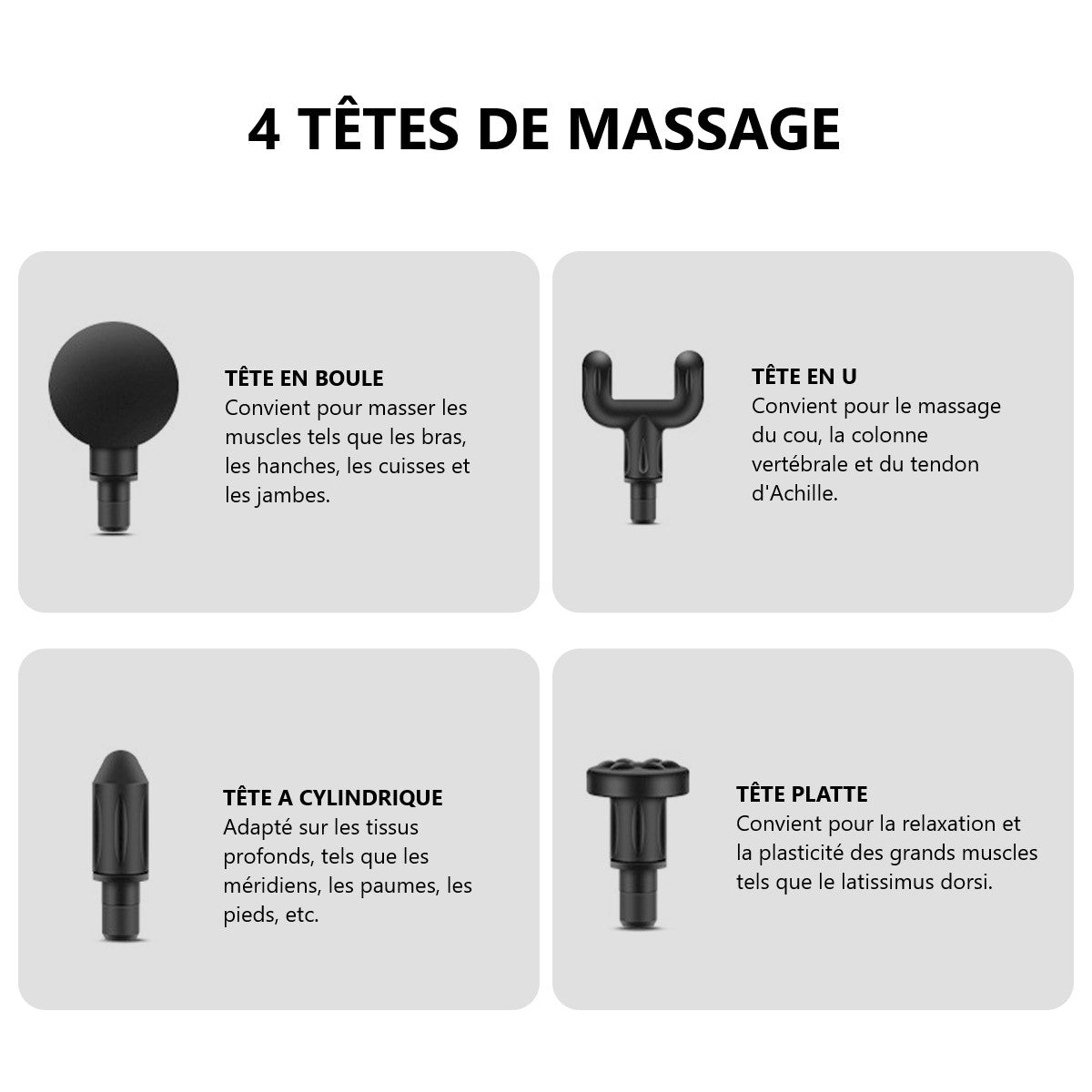 Mini Pistolet De Massage - Noir 