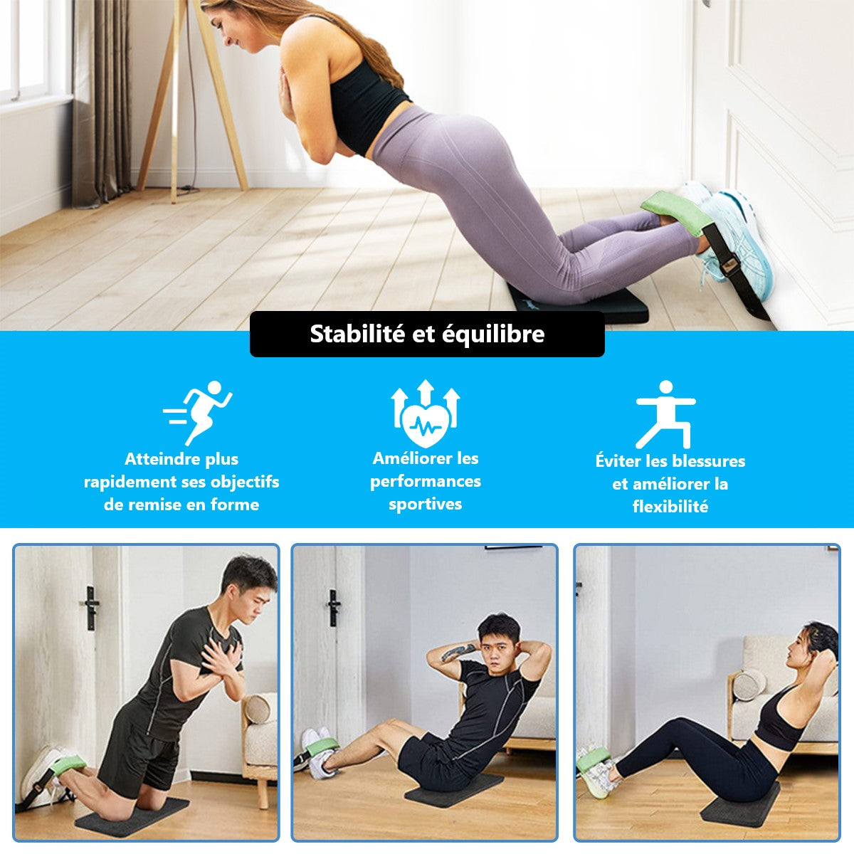 Ceinture Ajustable Yoga - Noir