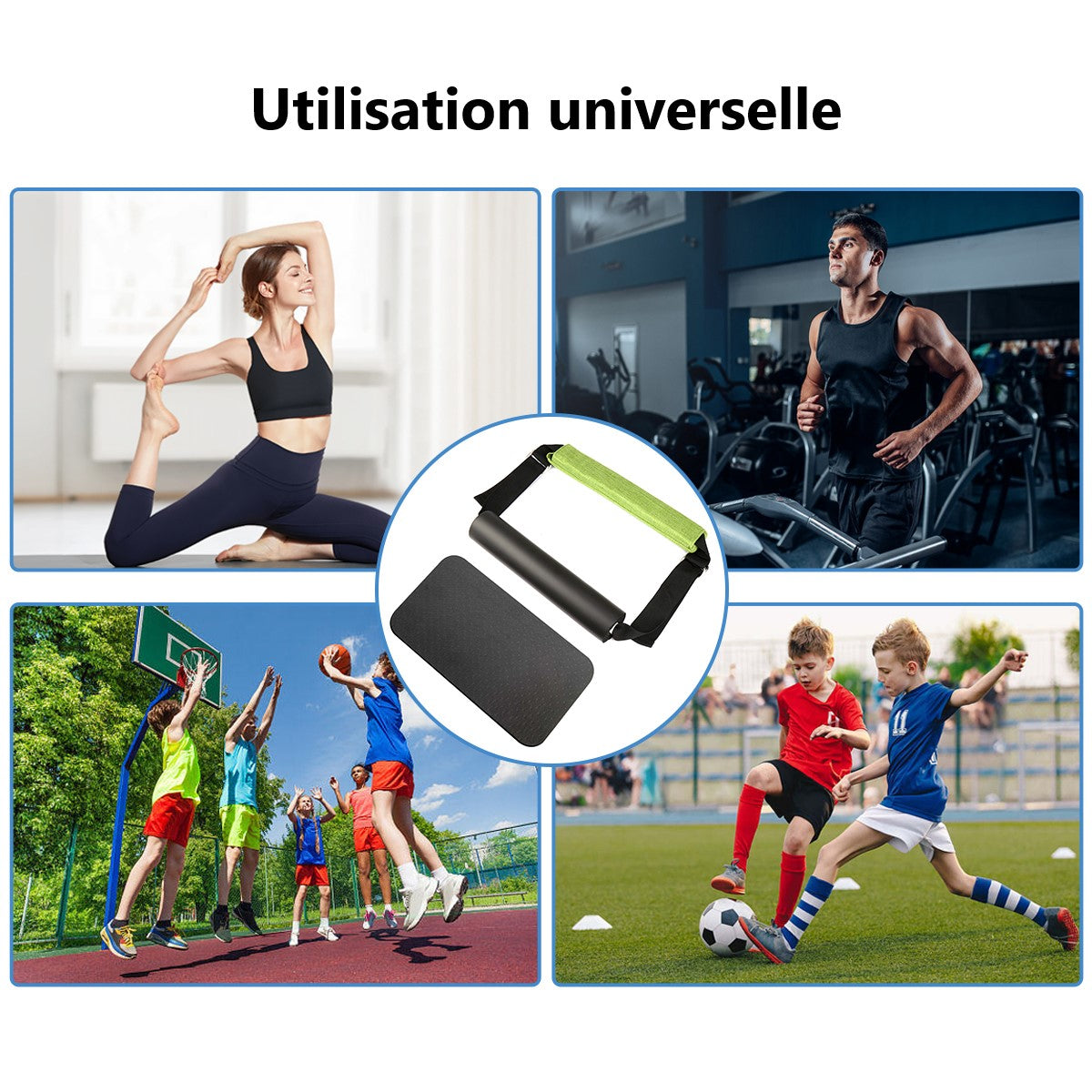 Ceinture Ajustable Yoga - Noir