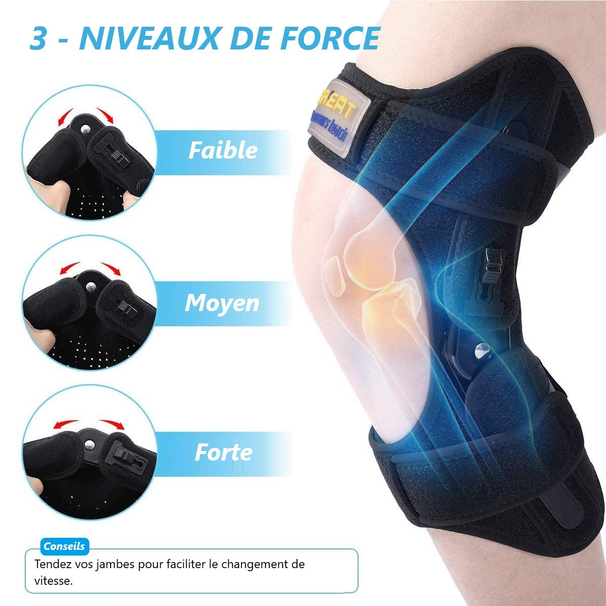 Genouillere Rotulienne - Noir