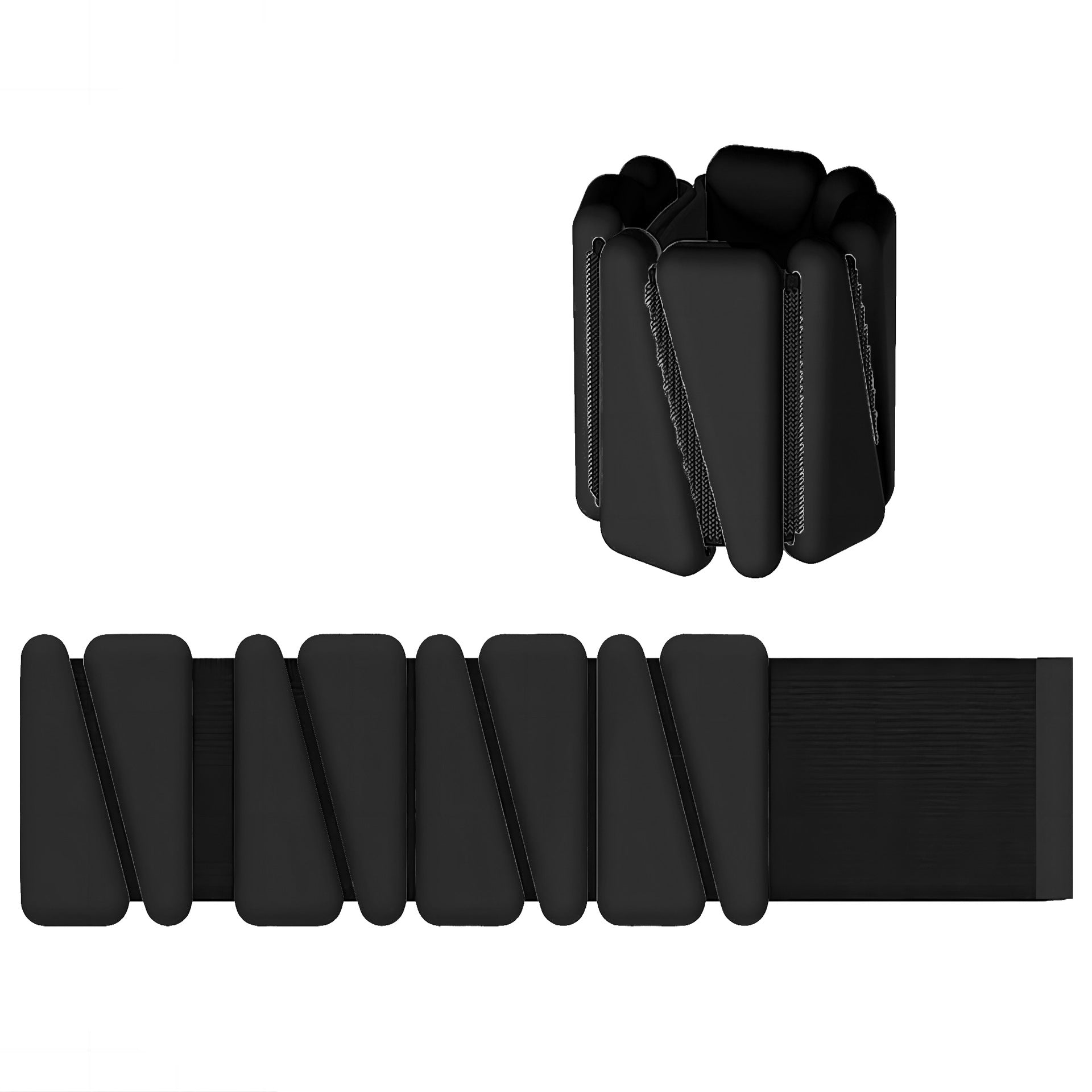 Poids De Poignet & Cheville (2 X 500 G, Silicone Premium) - Noir