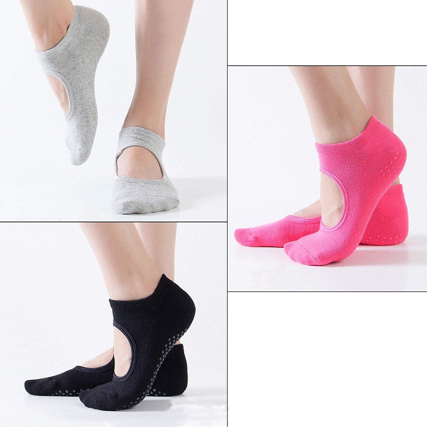 Set De 3 Paires De Chaussettes De Yoga - Multi