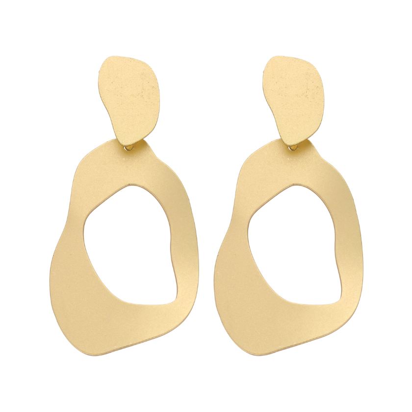 Boucles D'Oreilles - Gob1 Oorbellen Goudkleurig Mat