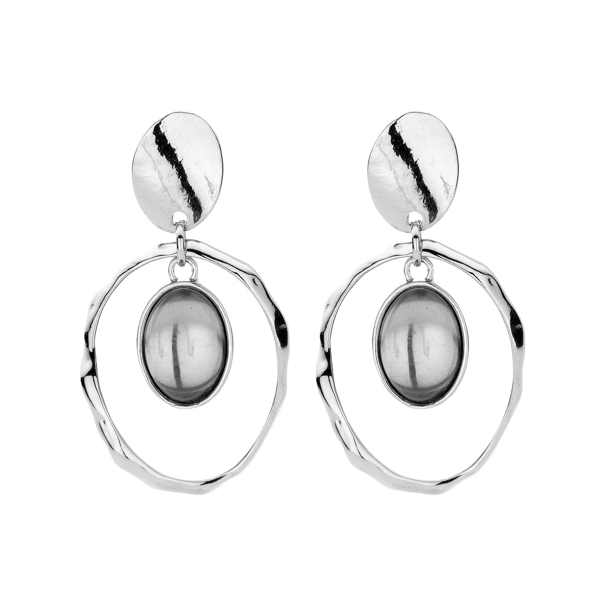 Boucles - Gwen D 'Oreilles Beige Argente