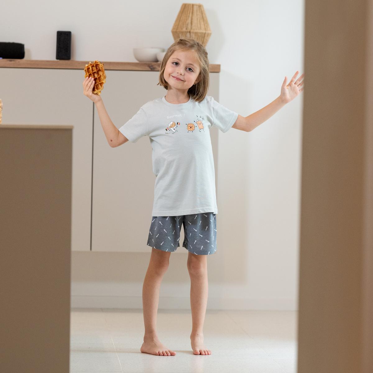 Kid - Short Pyjama - Gris Clair