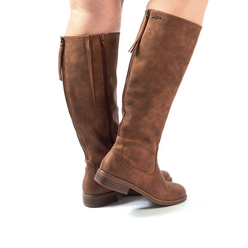 Bottes Mollets Larges Vario XL/2XL - Modèle Guiomar - Camel