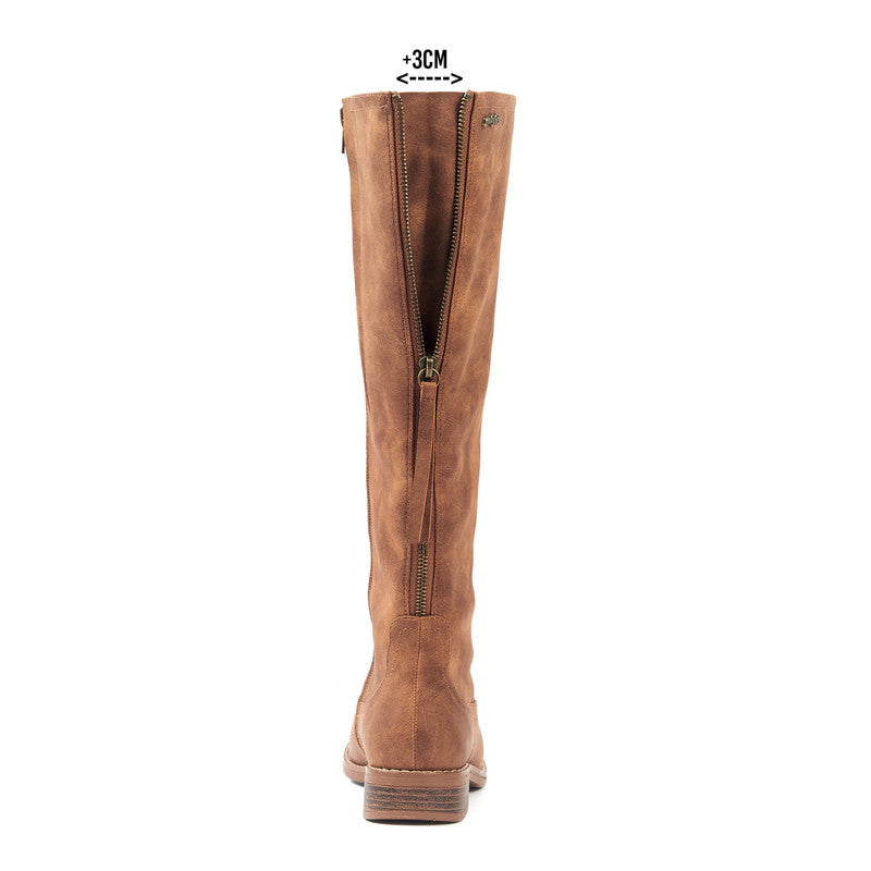 Bottes Mollets Larges Vario XL/2XL - Modèle Guiomar - Camel
