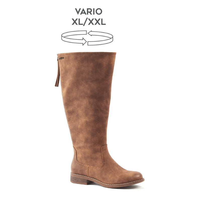 Bottes Mollets Larges Vario XL/2XL - Modèle Guiomar - Camel