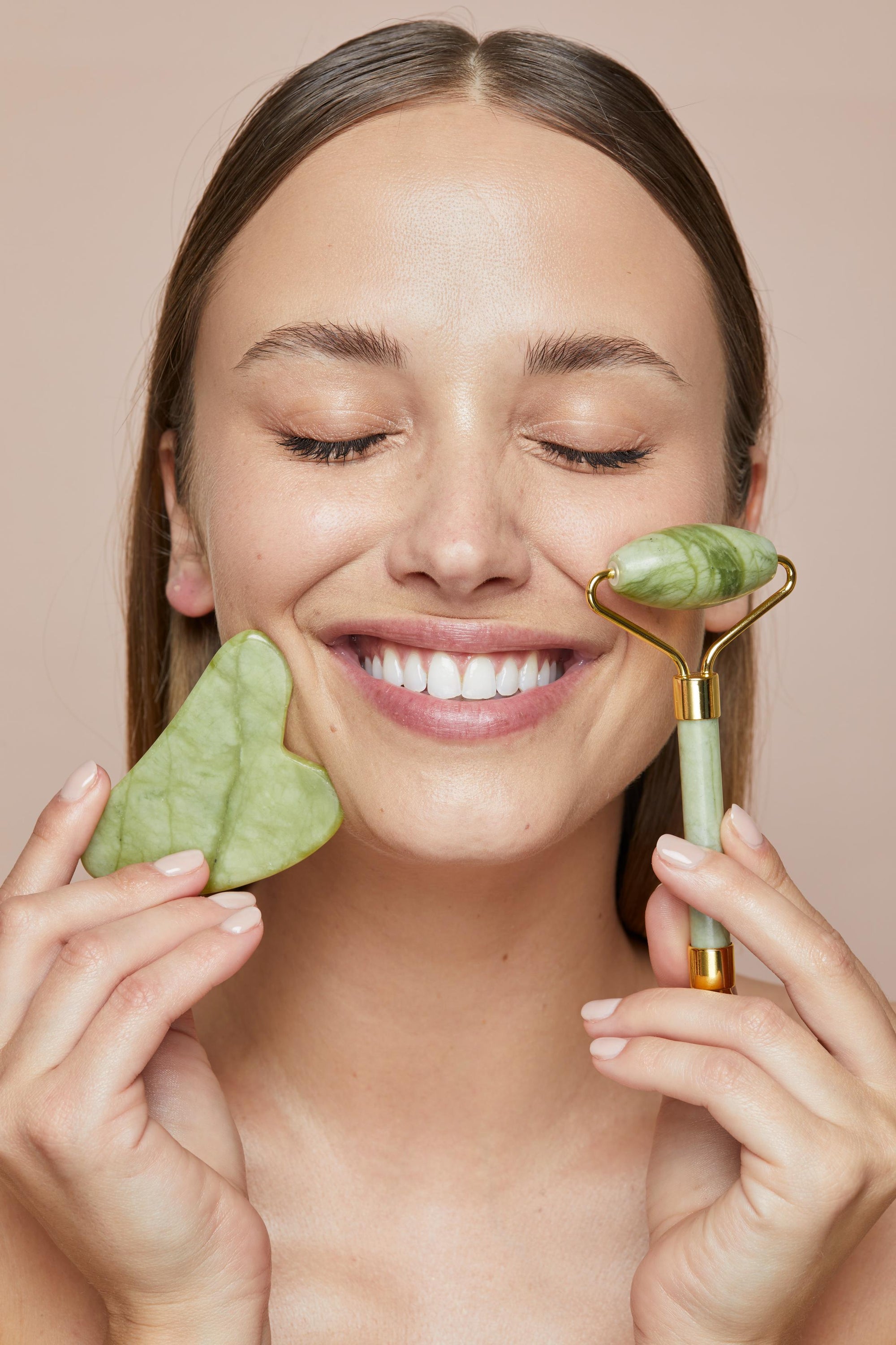Roller De Jade Et Gua Sha  - Vert