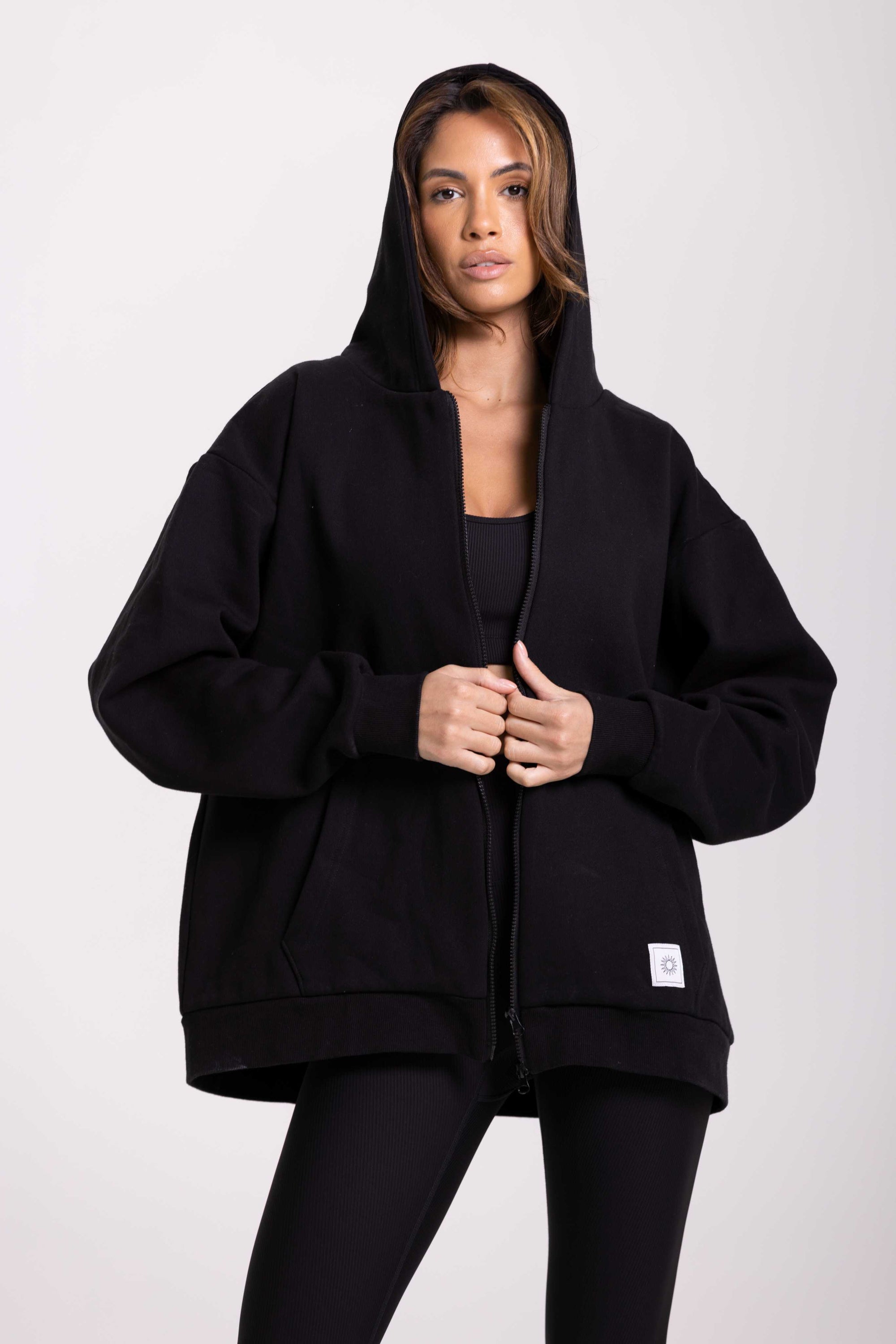 Sweat Capuche Flow - Noir 