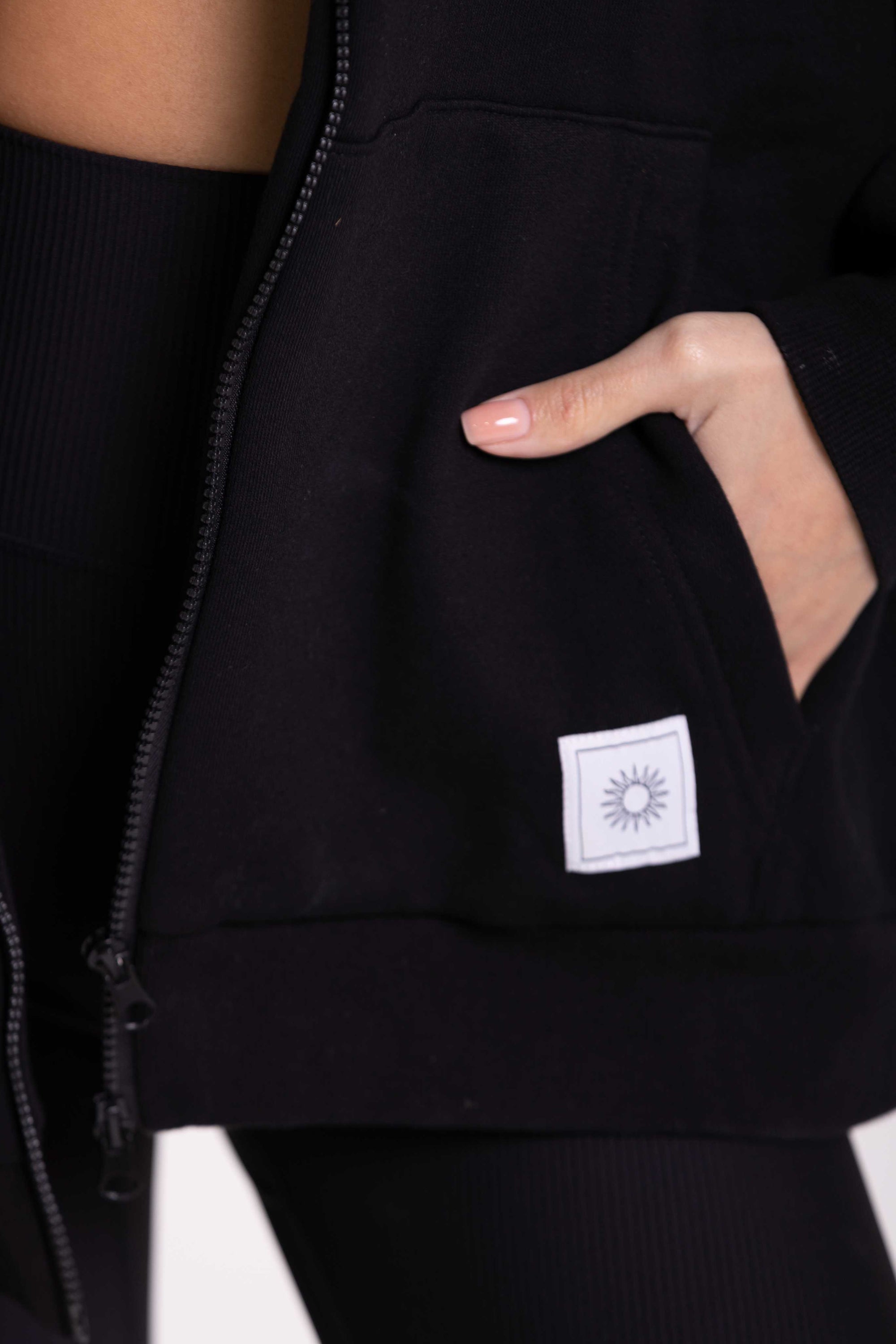 Sweat Capuche Flow - Noir 