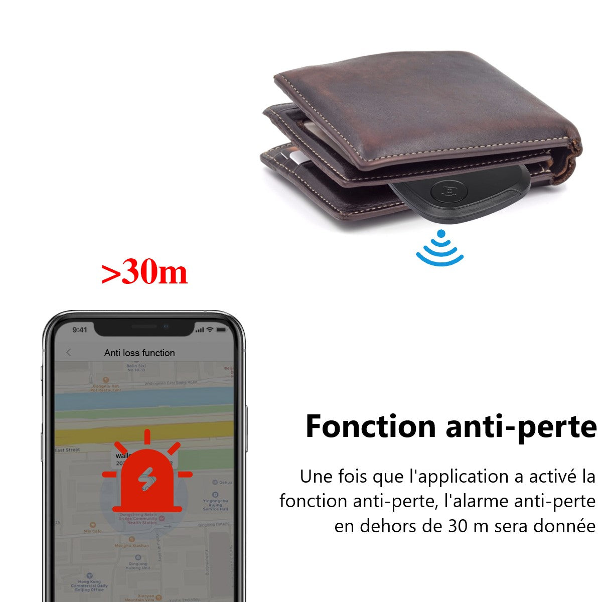 Telecommande Anti-Perte - Noir 