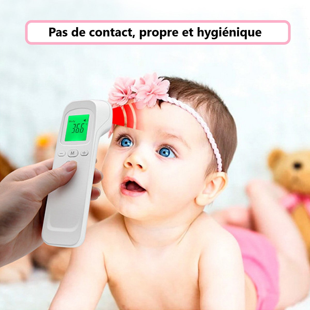 Thermomètre Infrarouge Sans Contact - Blanc