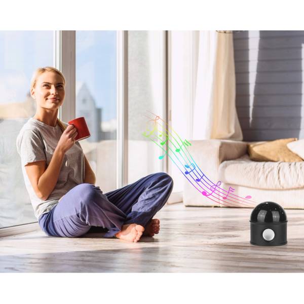 Projecteur De Nuit Et Enceinte Bluetooth - Noir 
