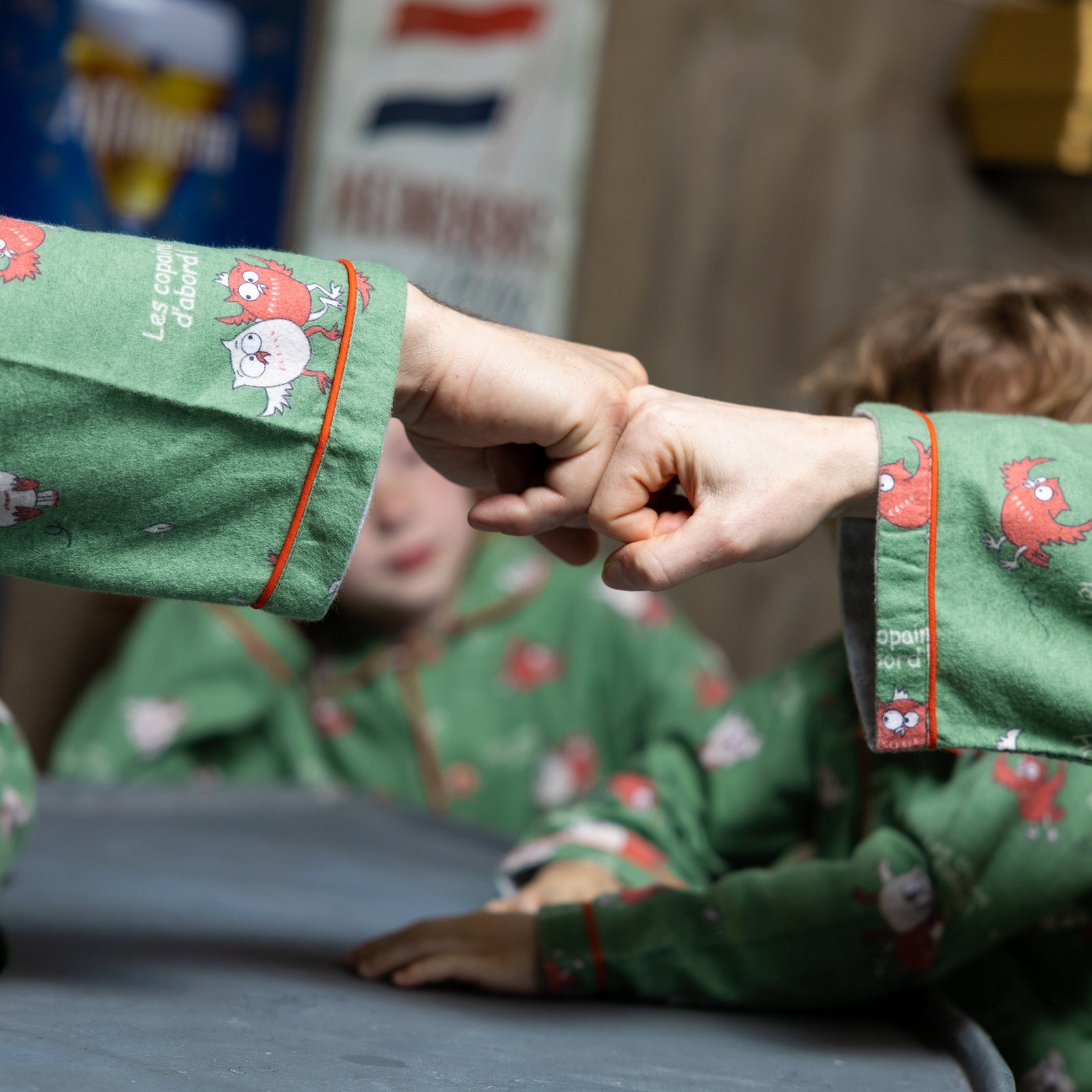 Pyjama Flannelle  - Boy/Girl - Vert Kaki