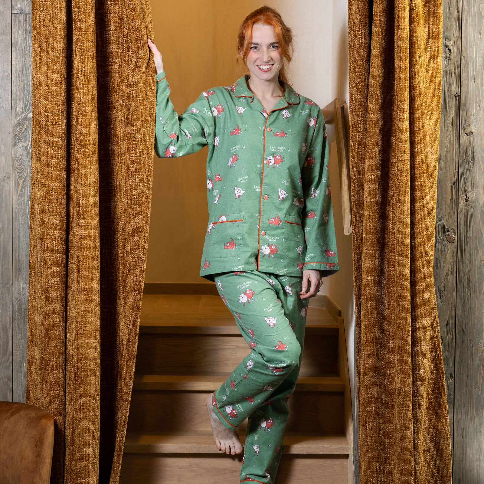 Pyjama Flannelle  - Women - Vert Kaki