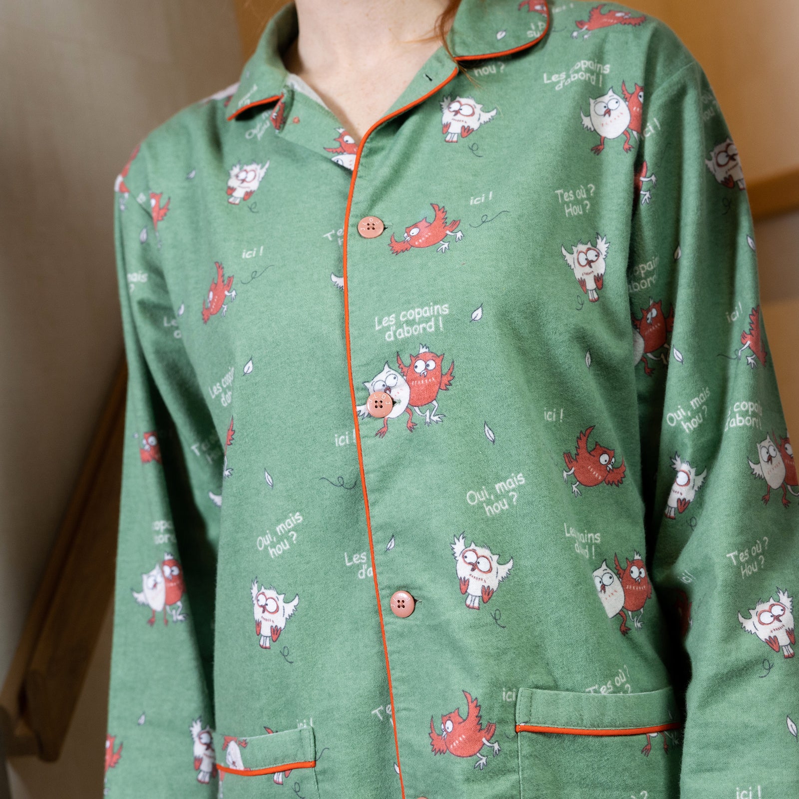 Pyjama Flannelle  - Women - Vert Kaki