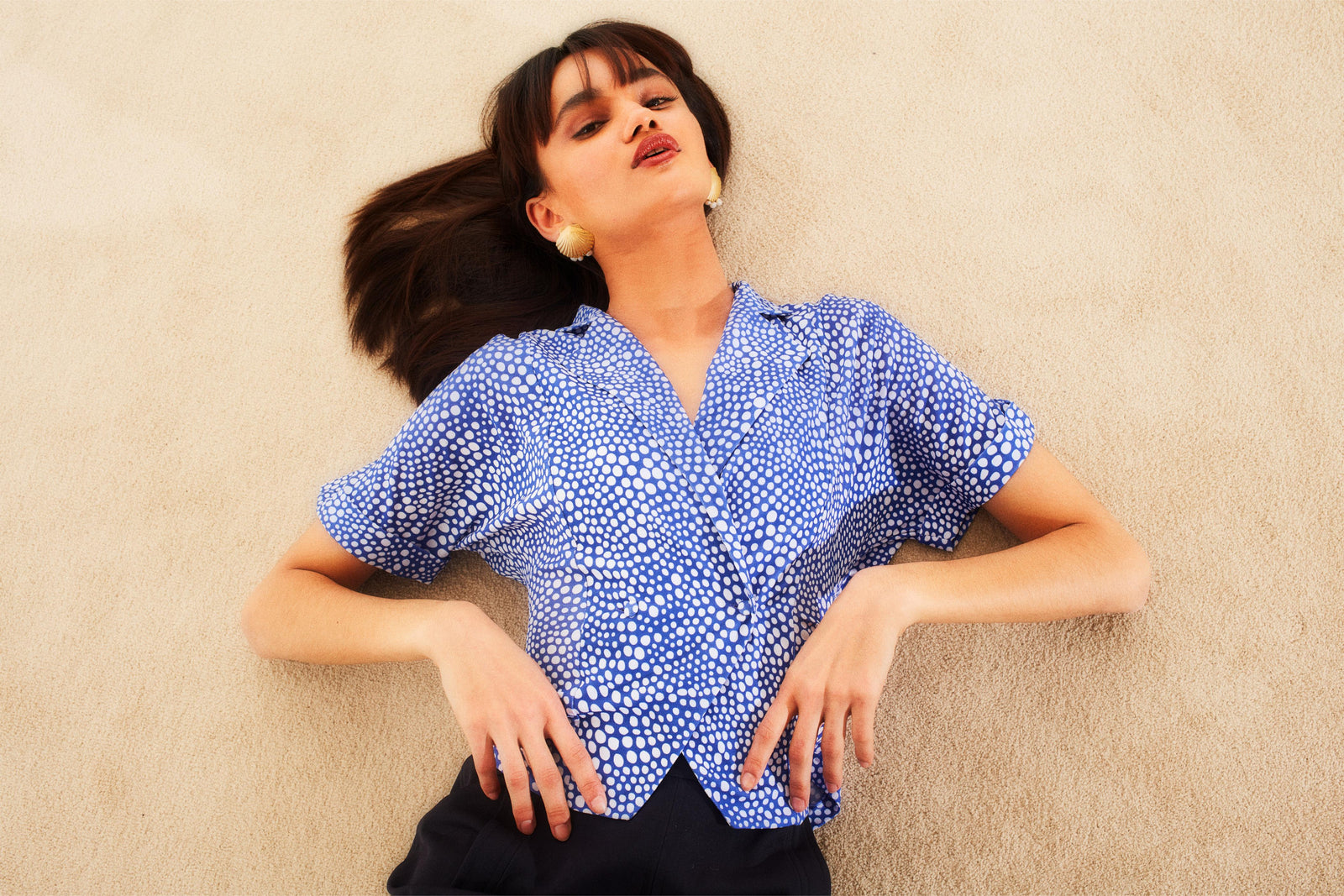 Top - Jeannine - Pois