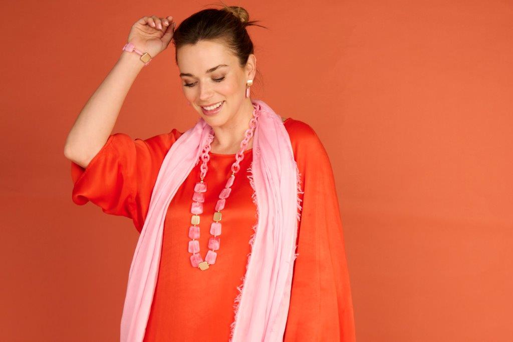 Collier - Kampenlang - Rose