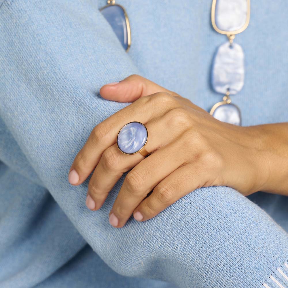 Bague - Kri2 Bleu Clair