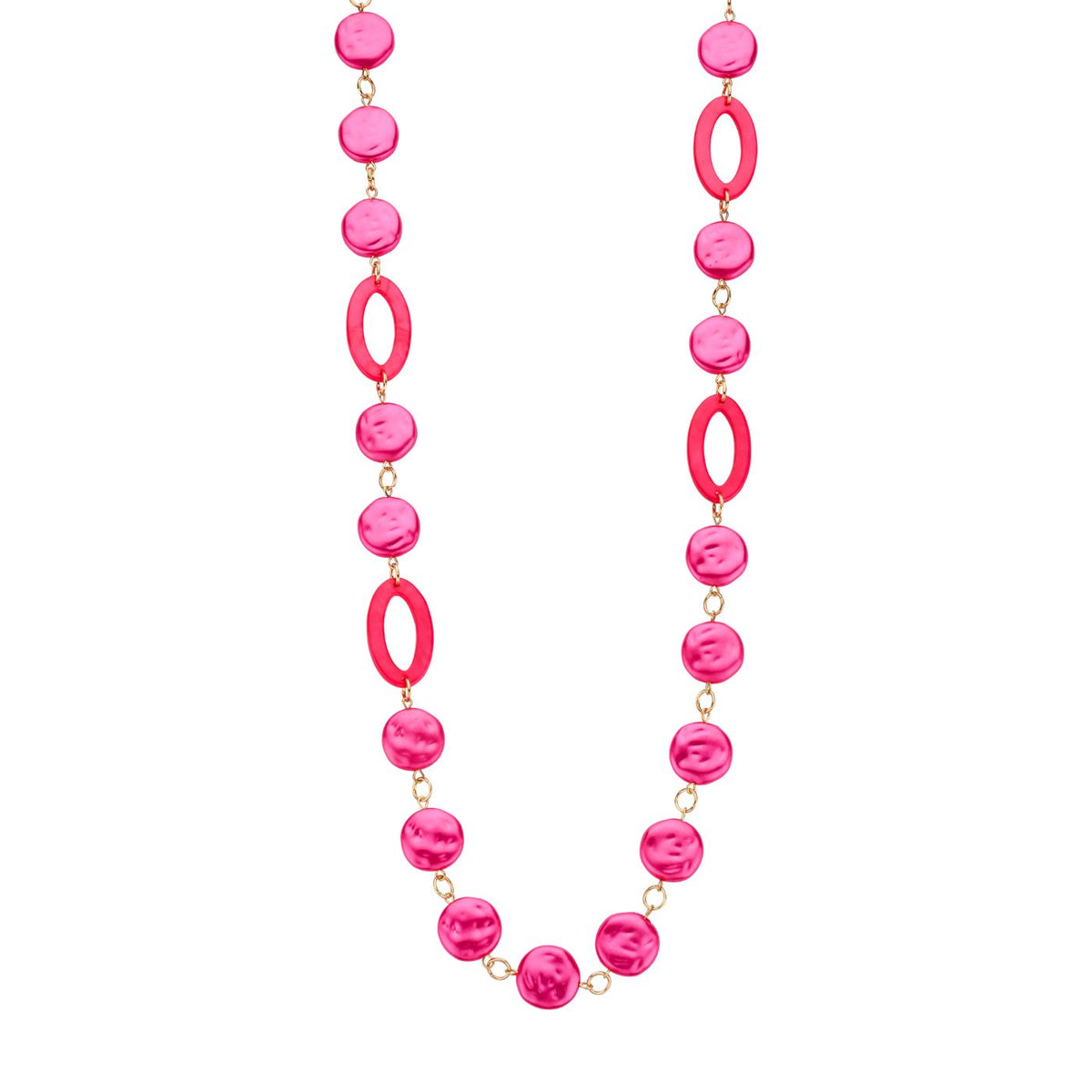 Collier - Karnlang Halsketting Fuchsia