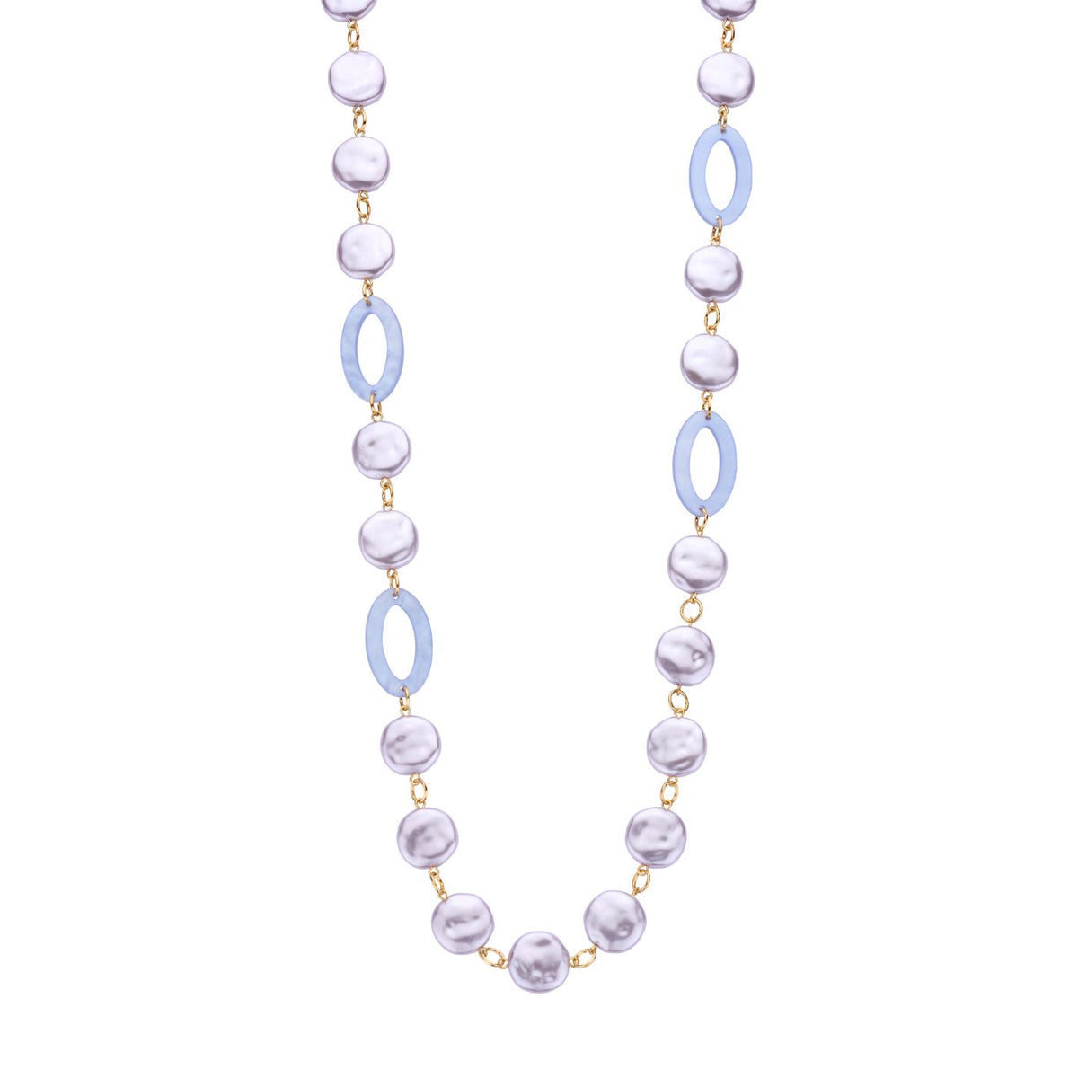 Collier - Karnlang Halsketting Grijs
