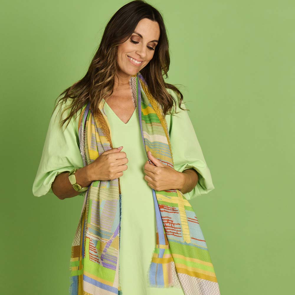 Écharpe - Lcscarves170 Multi Vert