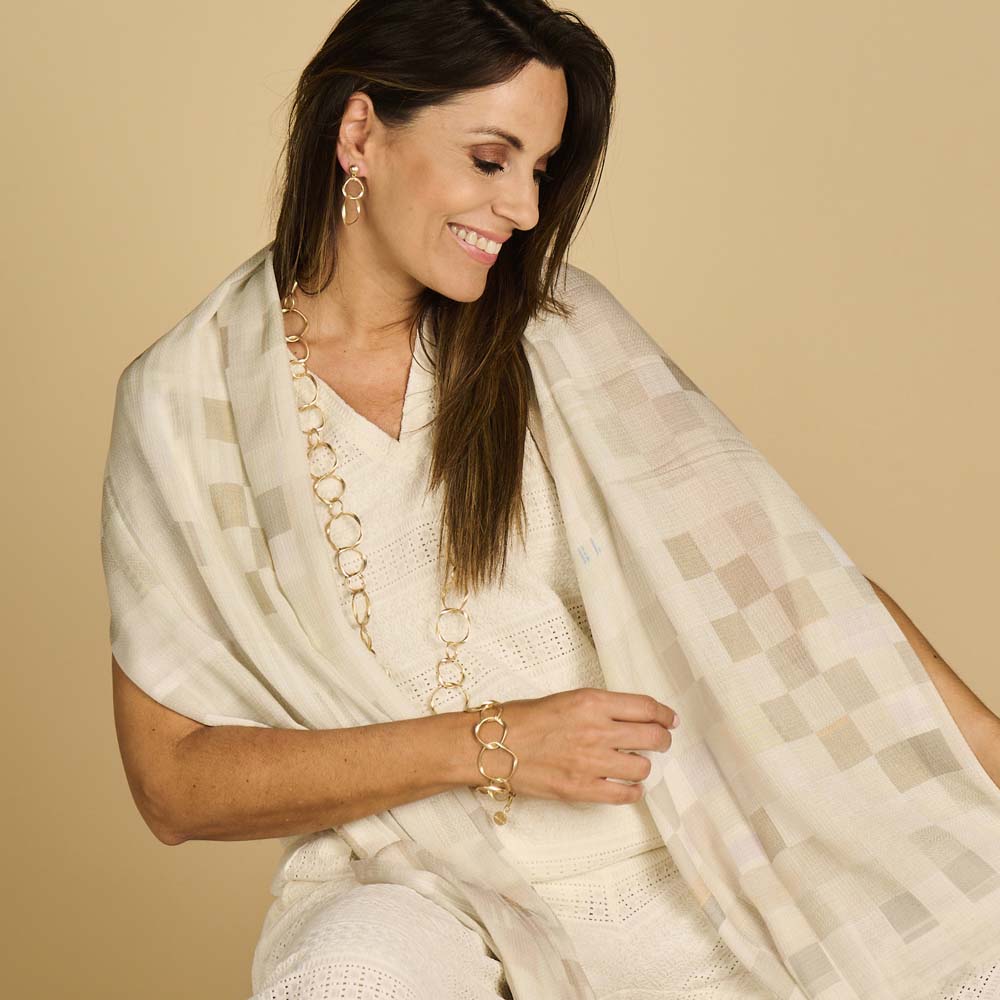 Écharpe - Lcscarves171 Multi Beige